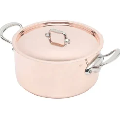 Mauviel M'150S kookpan ø 24 cm koper rvs handgreep