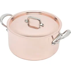 Mauviel M'150S kookpan ø 20 cm koper rvs handgreep