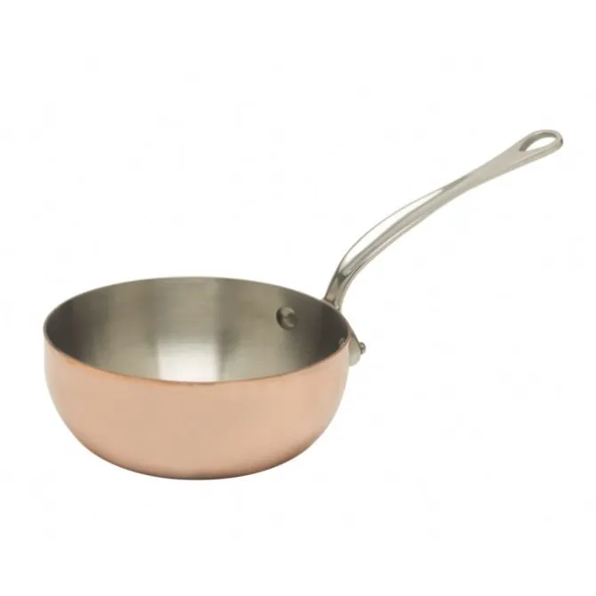 Mauviel M'150S sauspan rond ø 16 cm koper rvs handgreep