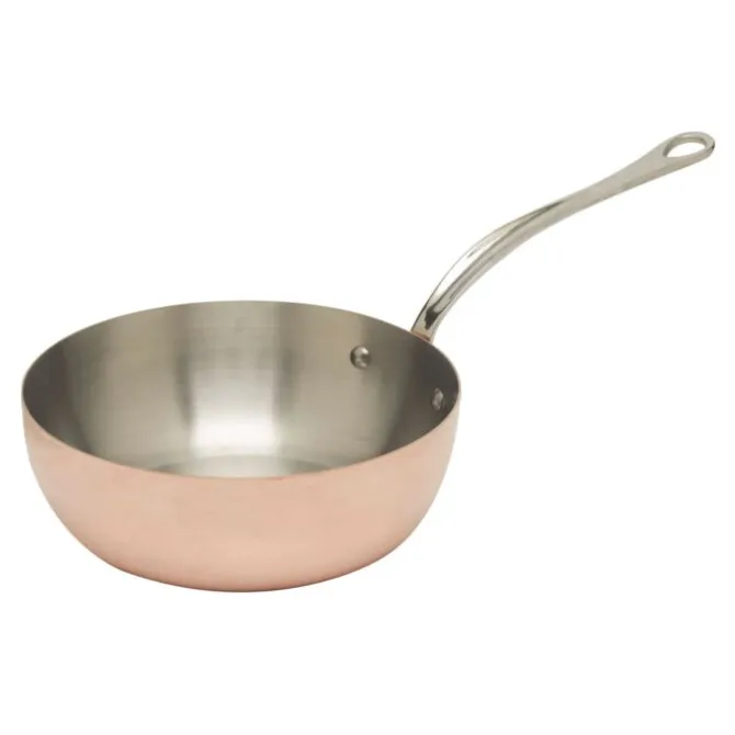Mauviel M'150S sauspan rond ø 24 cm koper rvs handgreep