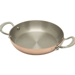 Mauviel M'150S serveer- en paellapan ø 12 cm koper rvs greep