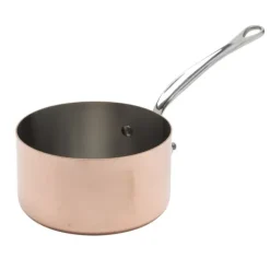 Mauviel M'150S steelpan rond ø 14 cm koper rvs handgreep
