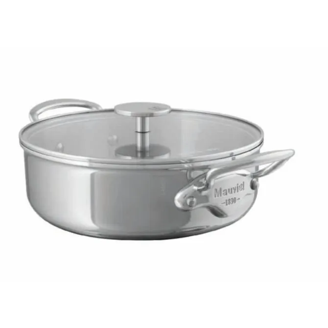 Mauviel M'Urban4 lage braadpan met glasdeksel ø 20 cm rvs