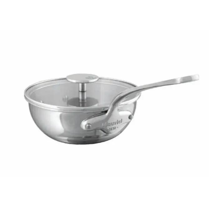 Mauviel M'Urban4 ronde sauspan met glasdeksel ø 24 cm rvs