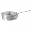 Mauviel M'Urban4 sauteerpan met steel en glasdeksel ø 24 cm rvs