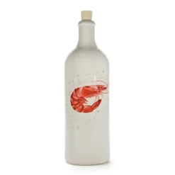 Menu'tje Marechal oliefles Shrimp 750 ml keramiek rood