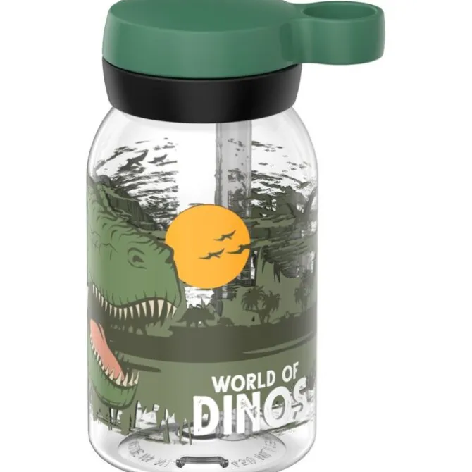 Mepal Campus Dino drinkfles met rietje 450 ml kunststof