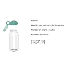 Mepal Campus drinkfles met flipdop 600 ml Cool Blue