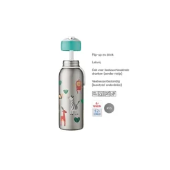 Mepal Campus Flip Up isoleerfles 350 ml Cool Blue