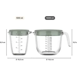 Mepal Chef It maatbeker 1 liter glas Nordic Sage