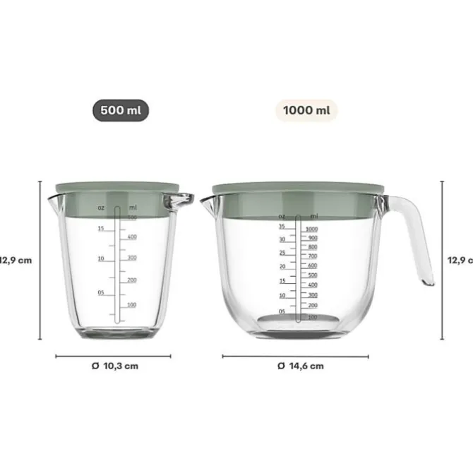 Mepal Chef It maatbeker 500 ml glas Nordic Sage