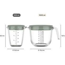 Mepal Chef It maatbeker 500 ml glas Chalk