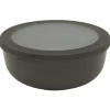 Mepal Cirqula kom met deksel ø 19,5 cm 1,25 liter kunststof nordic black
