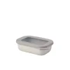 Mepal Cirqula rechthoekige kom met deksel 500 ml kunststof nordic white