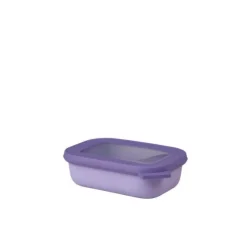 Mepal Cirqula rechthoekige kom met deksel 500 ml kunststof nordic lilac