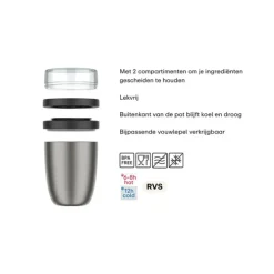 Mepal Ellipse isoleer lunchpot 500 + 200 ml Vivid blue