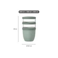 Mepal Ellipse lunchpot Nordic Sage 3-delig