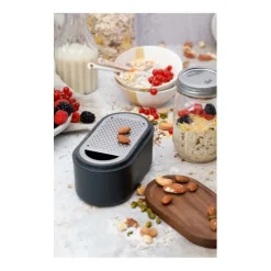Microplane Container rasp Antraciet walnoot