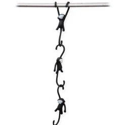 Monkey Business Just Hanging keukenhaak 12 cm kunststof zwart