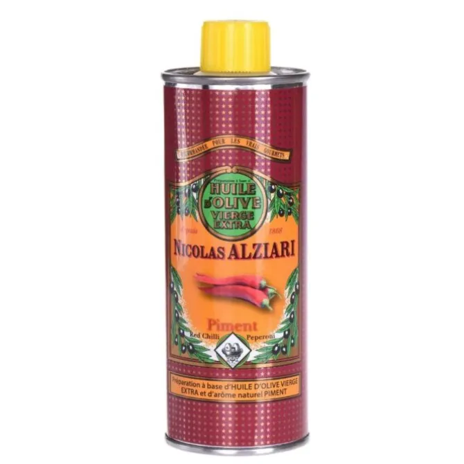 Nicolas Alziari olijfolie Piment blik 250 ml