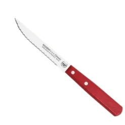 Nogent Iconic gekarteld steakmes 11 cm rood