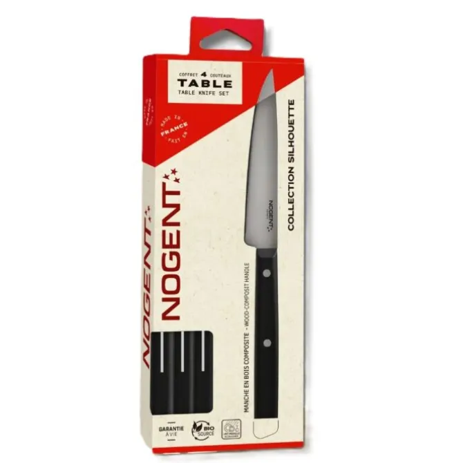 Nogent Silhouette steakmessenset 11 cm zwart 4st