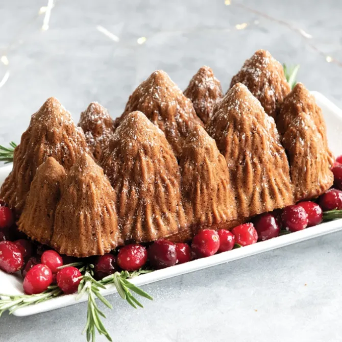 Nordic Ware Alpine Forest loafpan 29 cm x 10 cm zilver