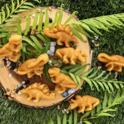 Nordic Ware bakvorm dinosaurus 8,5 cm aluminium 8 stuks
