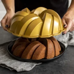 Nordic Ware Braided Bundt tulband ø 26 cm gietaluminium goudkleurig