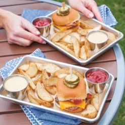 Nordic Ware Burger Tray 23,6 x 16 cm aluminium 2 stuks