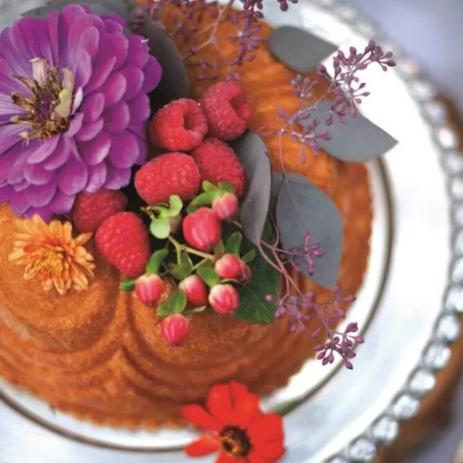 Nordic Ware Chiffon Bundt tulbandvorm ø 24 cm aluminium goudkleurig