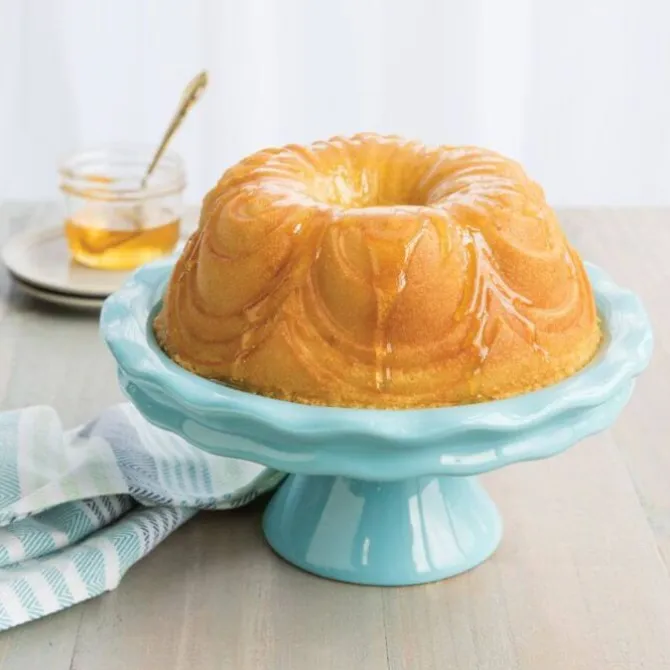Nordic Ware Chiffon Bundt tulbandvorm ø 24 cm aluminium goudkleurig