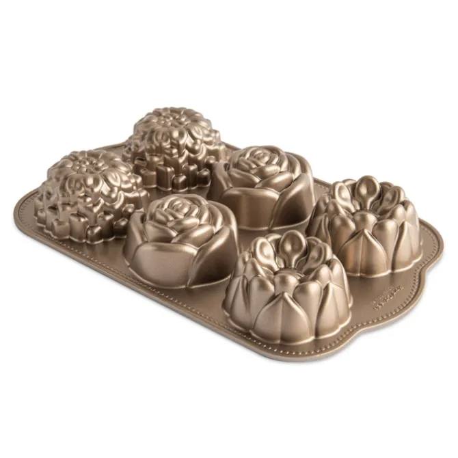 Nordic Ware Floral Cakelet bakvorm 6 bloemen aluminium
