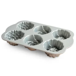 Nordic Ware Floral Cakelet bakvorm 6 bloemen aluminium
