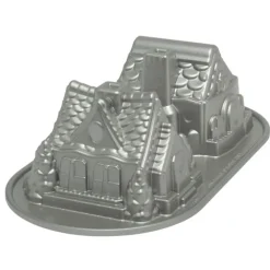 Nordic Ware Holiday peperkoekhuis bakvorm 2 stuks 12 cm aluminium grijs
