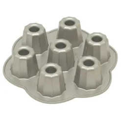 Nordic Ware koekbekers bakvorm 7 stuks ø 5,5 cm aluminium grijs