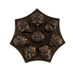 Nordic Ware Monster Mask cakelet pan brons aluminium