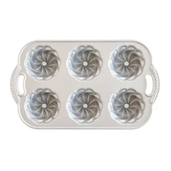 Nordic Ware Pirouette Bundlette bakvorm 6 stuks aluminium goudkleurig