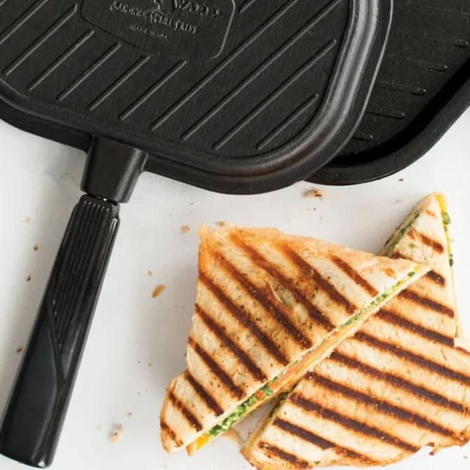 Nordic Ware Sandwich & Grill Press gietaluminium zwart