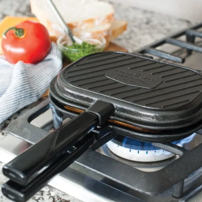 Nordic Ware Sandwich & Grill Press gietaluminium zwart