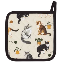 Now Designs Cat Collective pannenlap 20 x 20 cm katoen beige