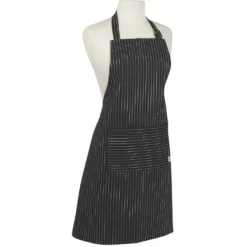 Now Designs Pinstripe Black schort 85 x 70 cm katoen zwart