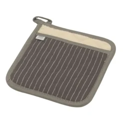 Now Designs Pinstripe Granite pannenlap 20 x 20 cm katoen grijs