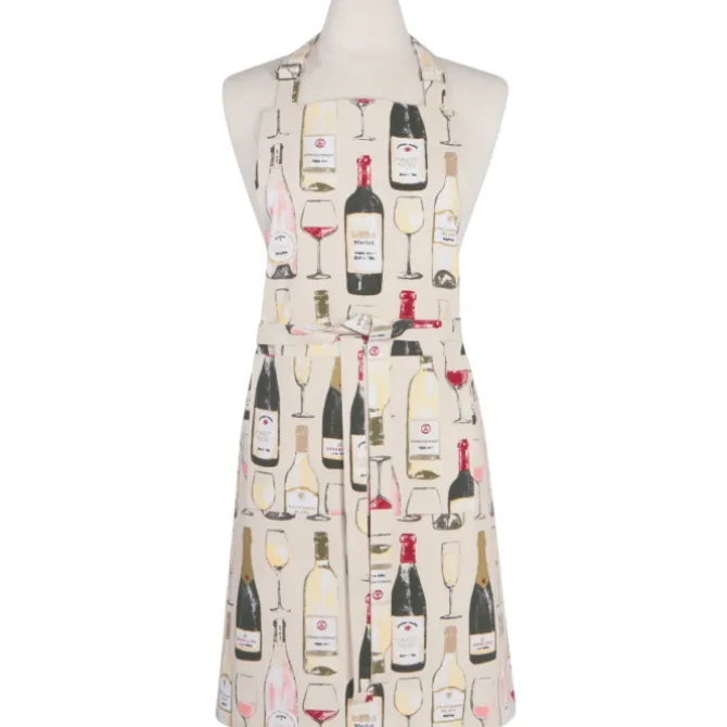 Now Designs Sommelier schort 85 x 70 cm katoen beige
