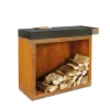 OFYR Butcher Block Storage 90 hakblok 45 x 90 cm met donkergrijs keramieken werkblad
