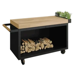 OFYR Mise en Place Table Black 135 PRO teakhout