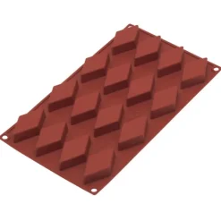 Oldenhof bakmat 16 ruiten 6,5 x 3,5 cm silicone bruin