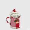 Oldenhof beker met marshmallow deksel 15 cm aardewerk