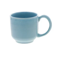 Oldenhof beker met oor ø 13 cm aardewerk lichtblauw