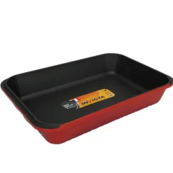 Oldenhof braadslede 40 x 26 x 7 cm gietijzer rood